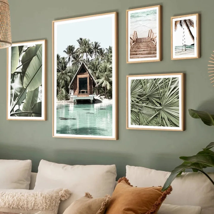 VibeCore Bali Canvas Prints On Wall In Living Room