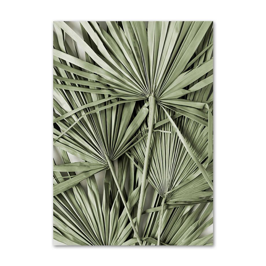 VibeCore Bali Canvas Prints Option D - palm tree greenery close up 