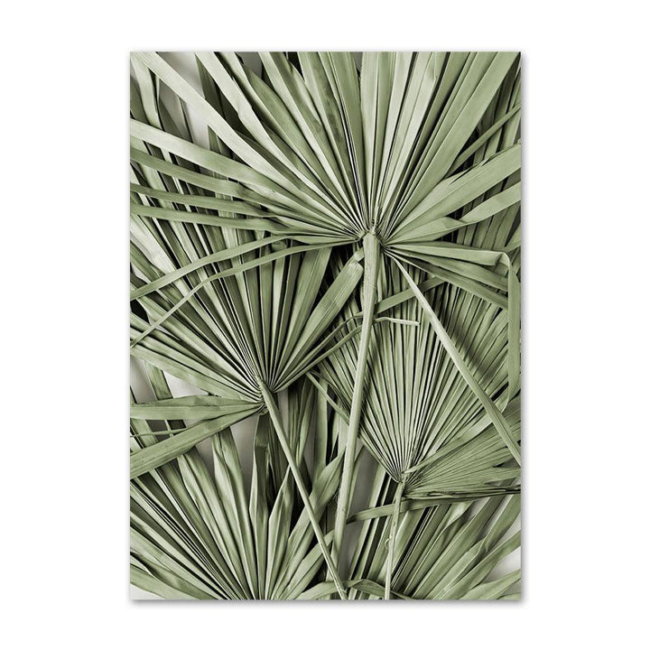 VibeCore Bali Canvas Prints Option D - palm tree greenery close up 