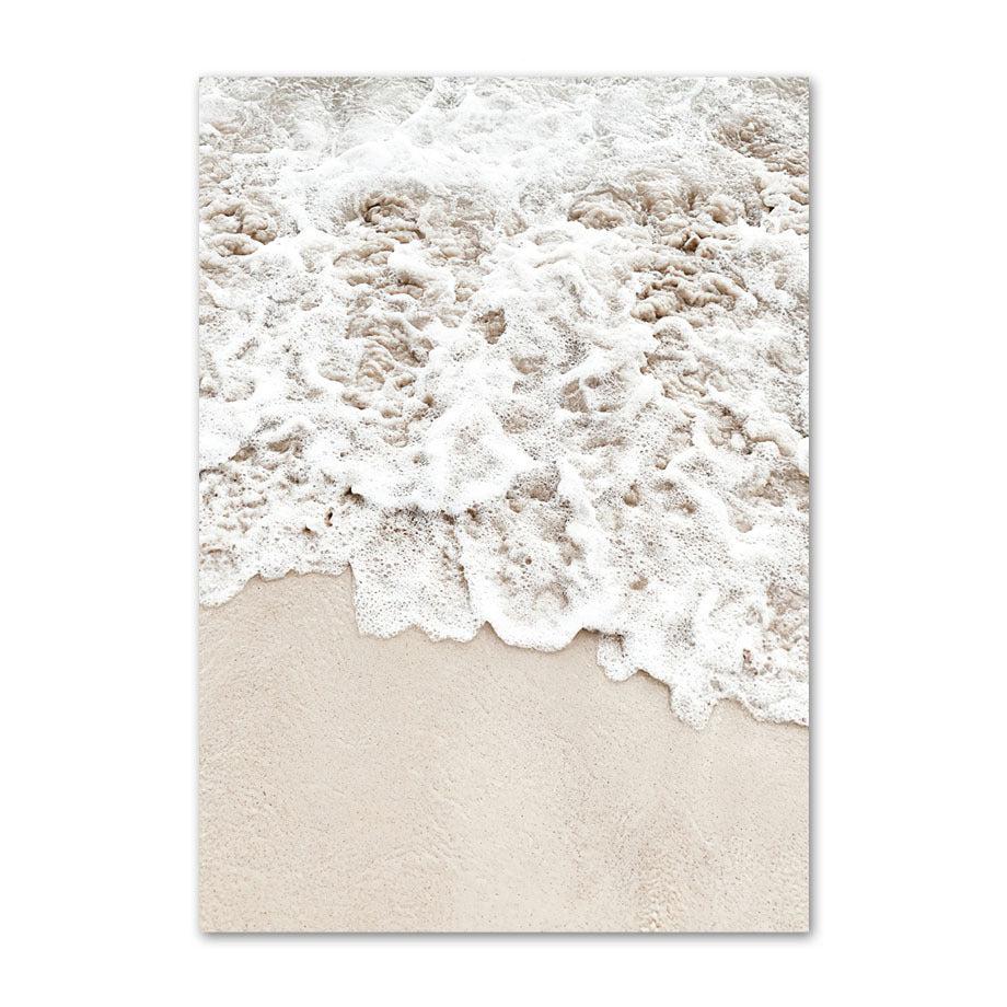 VibeCore Bali Canvas Prints Option H - close up of ocean water breaking on beach