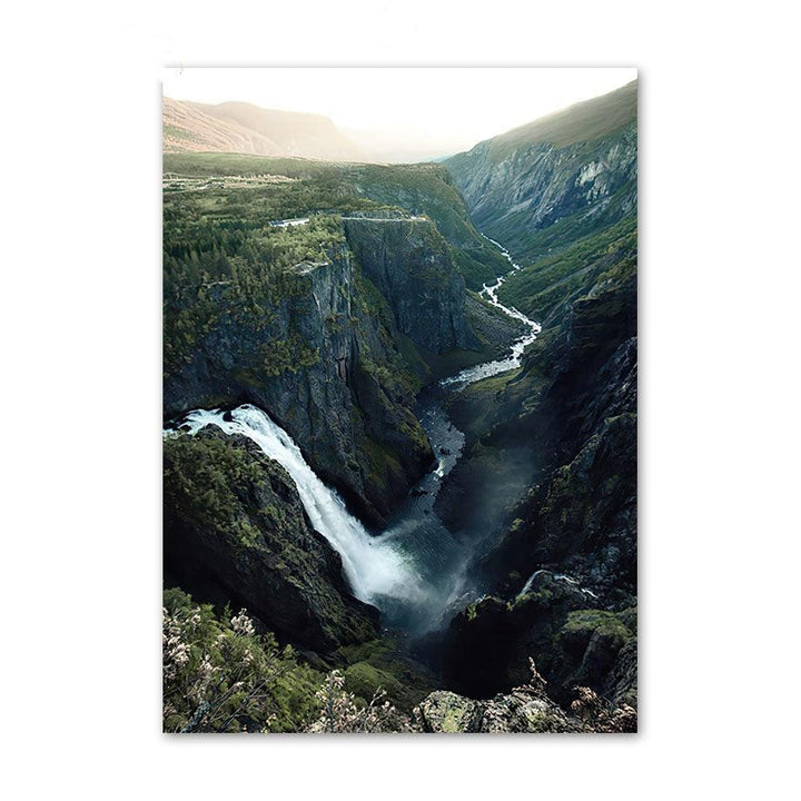 VibeCore Bamboo Forest Canvas Prints Option E: River and water through a grassy canyon