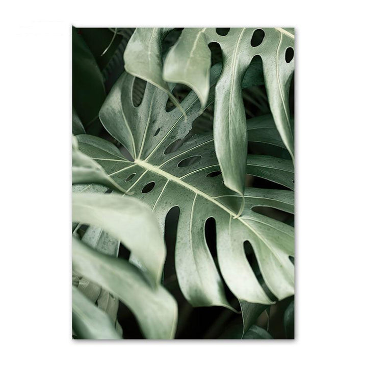 VibeCore Bamboo Forest Canvas Prints Option H: Tropical leaves close up