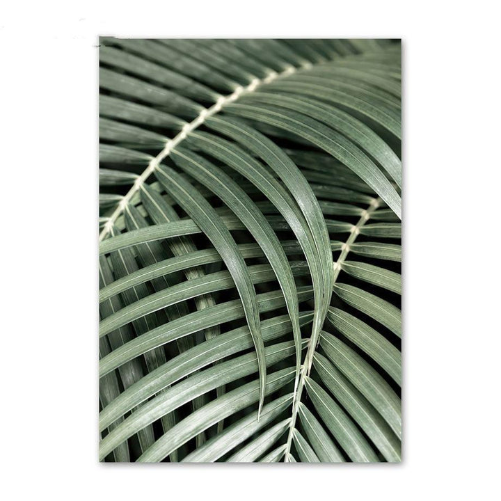 VibeCore Bamboo Forest Canvas Prints Option J: Green tropical leaves