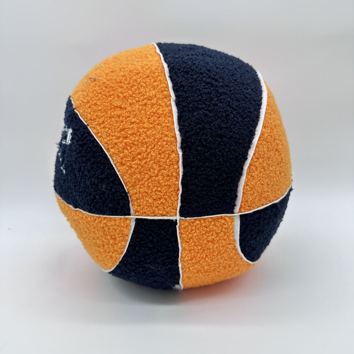 VibeCore Basketball Decorative Pillow - Black and orange back view featuring its vibrant basketball design, ideal for adding a bold and sporty touch to any room.