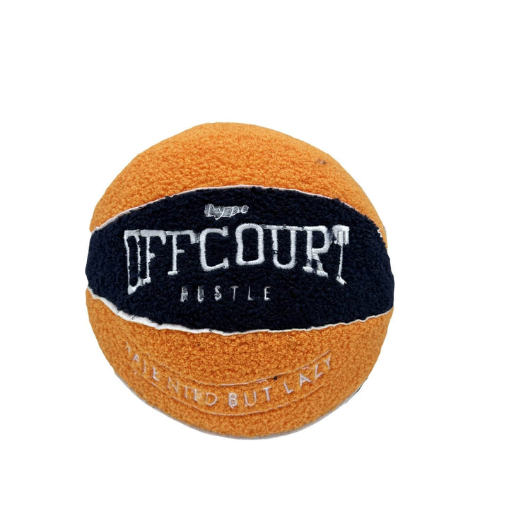 VibeCore Basketball Decorative Pillow - Black and orange product view showcasing its vibrant basketball design, perfect for adding a bold and sporty accent to your decor.