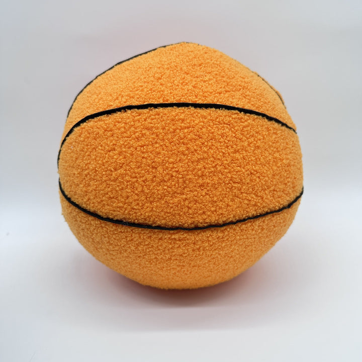 VibeCore Basketball Decorative Pillow - Orange top view highlighting its vibrant basketball design, ideal for adding a bold and sporty vibe to any space.
