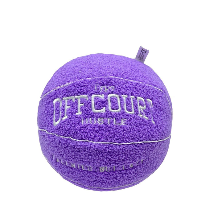 VibeCore Basketball Decorative Pillow - Purple product view showcasing its vibrant basketball design, perfect for adding a bold and sporty accent to your decor.