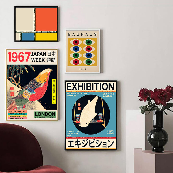 VibeCore Bauhaus 1967 Canvas Prints Framed On Wall