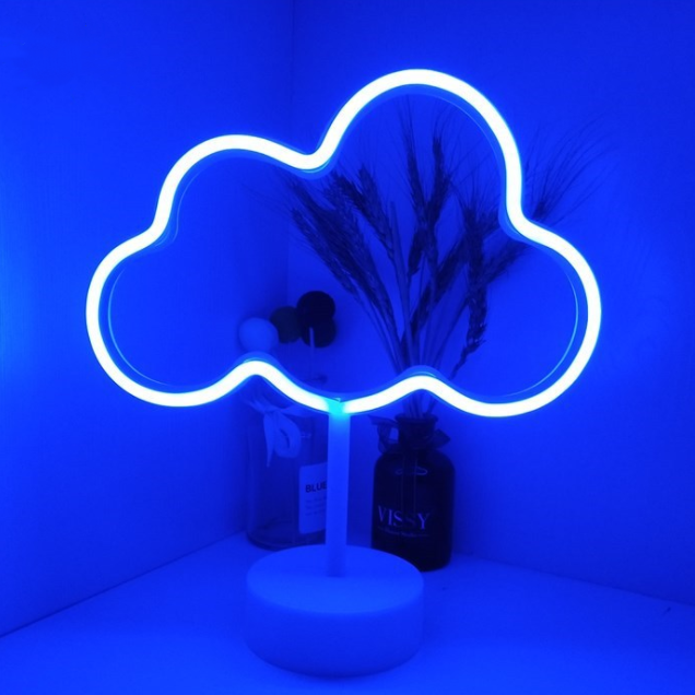 VibeCore Blue Cloud Table Neon Light