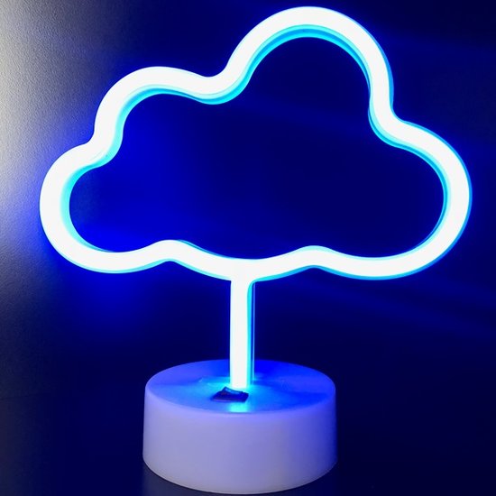 VibeCore Blue Cloud Table Neon Light Close Up