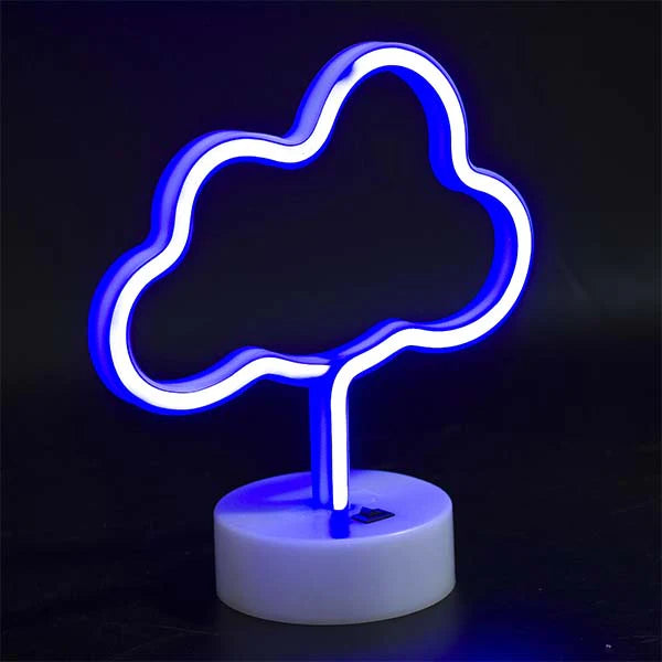 VibeCore Blue Cloud Table Neon Light Close Up Side View