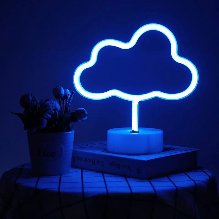 VibeCore Blue Cloud Table Neon Light In Dark
