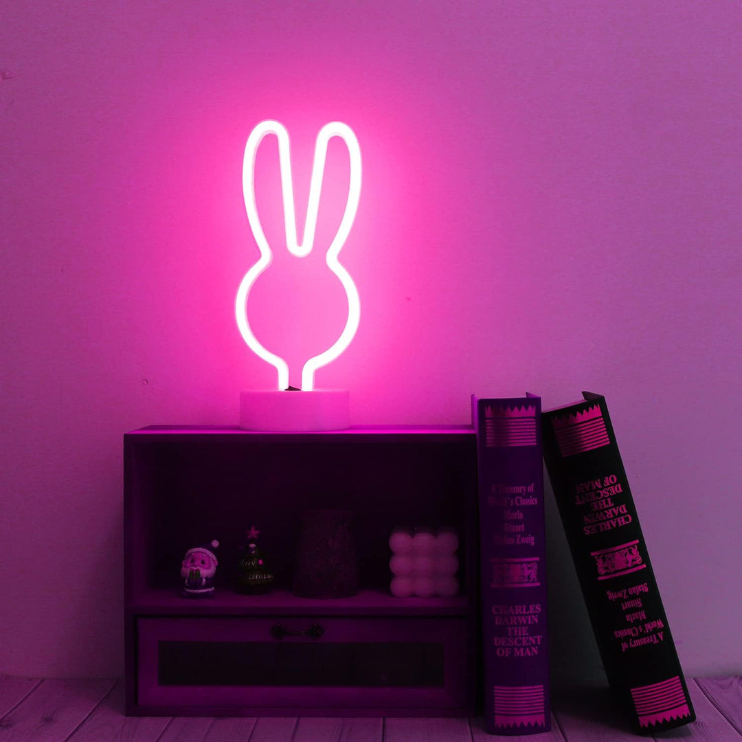 VibeCore Bunny Table Neon Light On Side Table