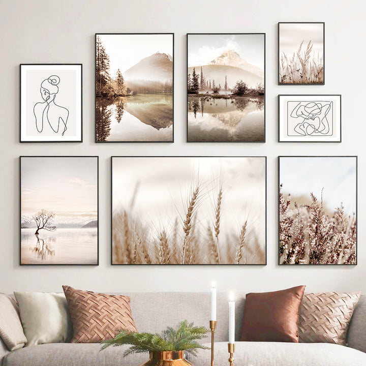 VibeCore Calm Nature Canvas Prints Framed