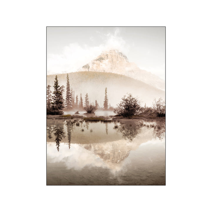 VibeCore Calm Nature Canvas Prints Option C: Serene landscape of lake and mountain