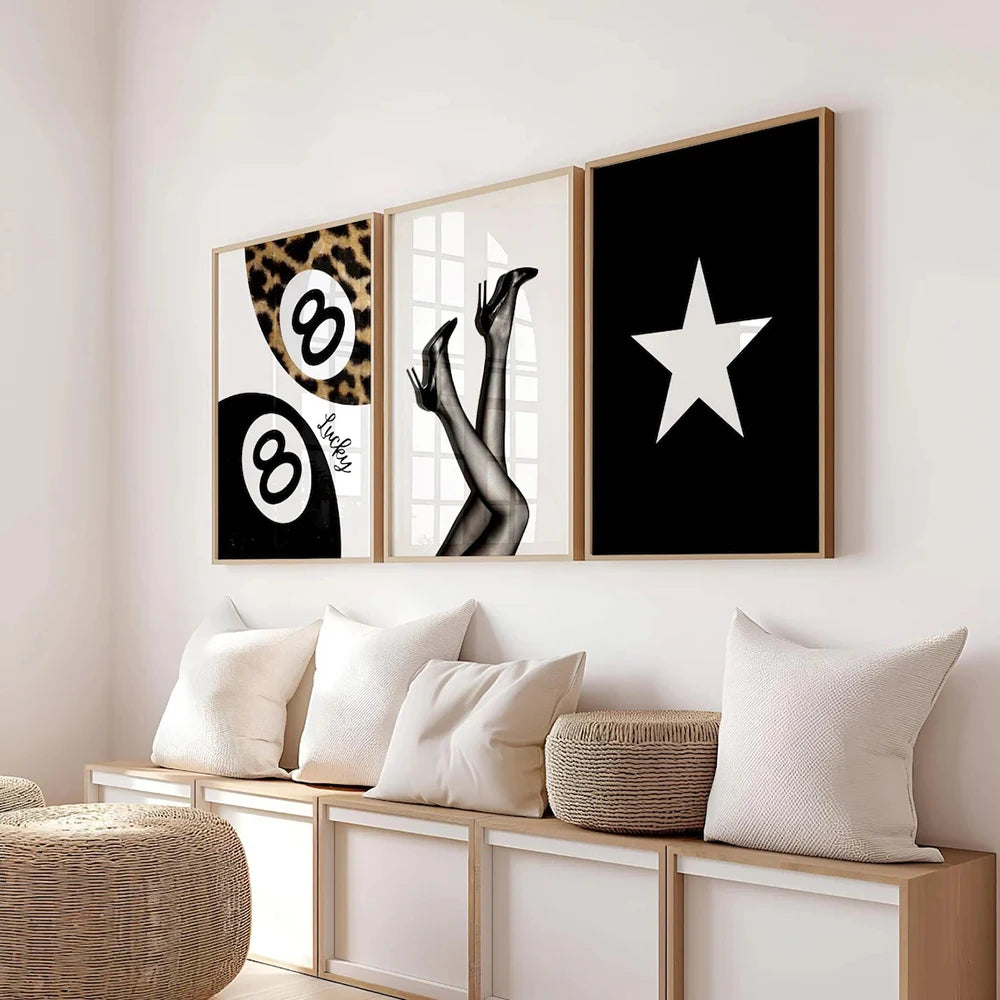VibeCore Cheetah Print It Girl Canvas Prints Option C H I Framed On Wall