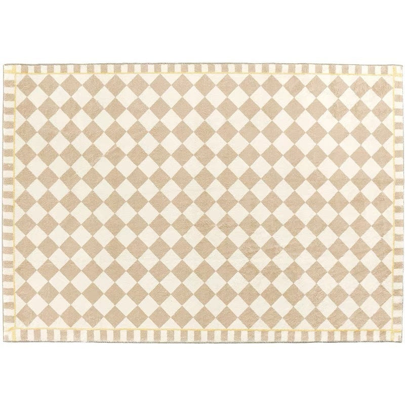 Add timeless elegance to your space with the "Classic French Grid Area Rug". Its chic grid pattern and neutral tones bring a sophisticated touch to any room.