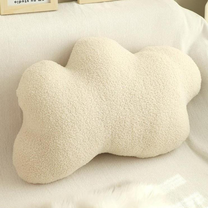 VibeCore Cloud Throw Pillow in beige, shaped like a fluffy cloud. Made from soft PP cotton, this cozy pillow adds a serene, calming touch to your space, bringing comfort and a dreamy, relaxed vibe to your decor.
