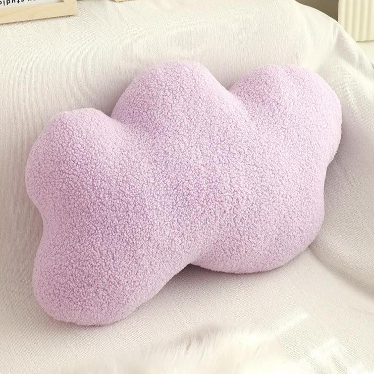 VibeCore Cloud Throw Pillow in lilac, shaped like a fluffy cloud. Made from soft PP cotton, this cozy pillow adds a serene, calming touch to your space, bringing a dreamy, relaxed vibe to your decor with ultimate comfort.