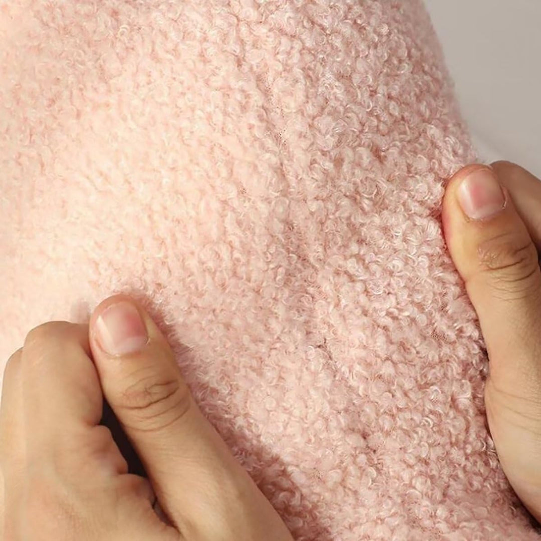 VibeCore Cloud Throw Pillow, close-up of the soft PP cotton material. This plush pillow features a fluffy cloud shape, offering a comforting and serene touch to your space with its cozy, cloud-like texture.