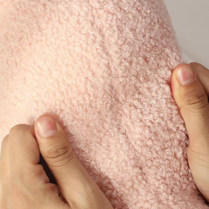 VibeCore Cloud Throw Pillow, close-up of the soft PP cotton material. This plush pillow features a fluffy cloud shape, offering a comforting and serene touch to your space with its cozy, cloud-like texture.