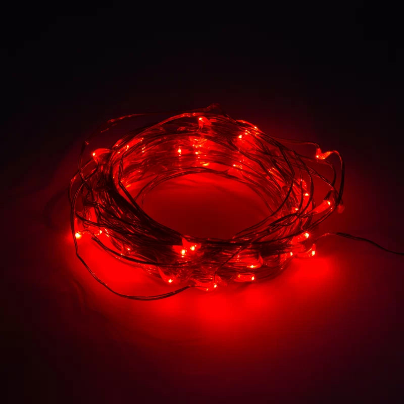 VibeCore copper fairy lights in red, adding a warm, vibrant glow to your space for a cozy and inviting ambiance.