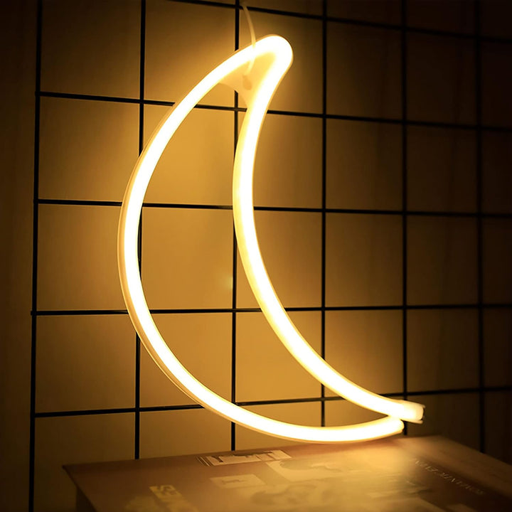 VibeCore Crescent Moon Neon Light Warm White creates a calming, dreamy glow, perfect for adding a mystical touch to any room. Ideal for bedrooms, dorms, or lounges.