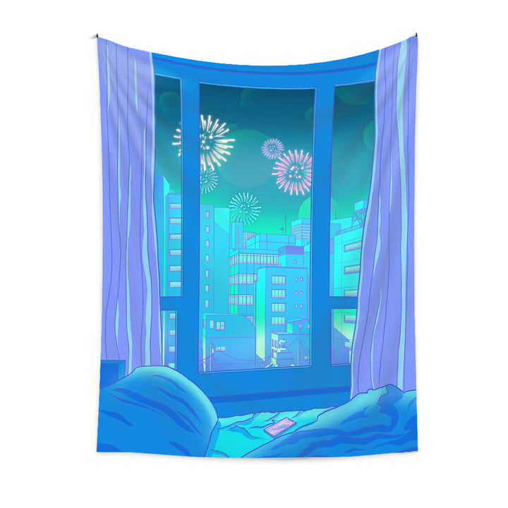 VibeCore Downtown Fireworks Tapestry Product View