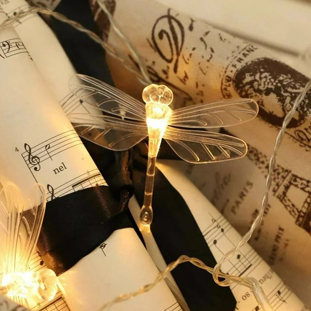 Delicate dragonfly design with warm white LED glow, showcasing intricate details. Perfect for adding a magical, whimsical touch to any space.