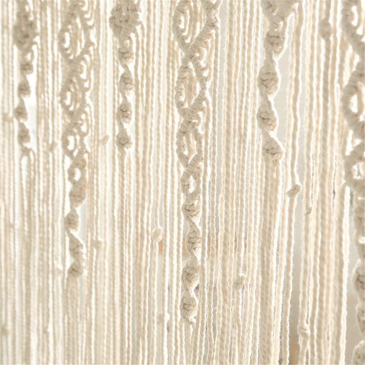 VibeCore Ethereal Flow Handmade Macrame Curtain Close Up