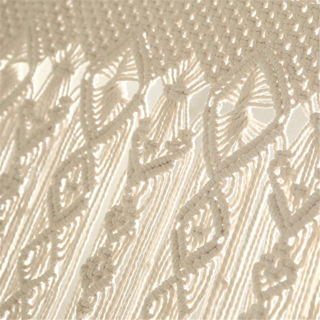 VibeCore Ethereal Flow Handmade Macrame Curtain Pattern Close Up