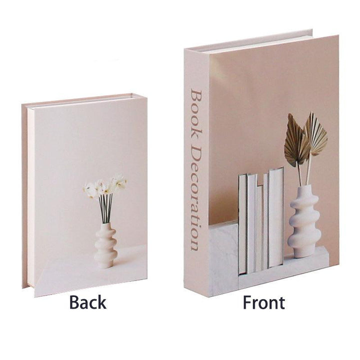 VibeCore Fashion Fake Book Storage Box on Coffee Table, featuring a chic design that looks like a stylish coffee table book, used for storing small items such as jewelry, stationery, or keepsakes, blending seamlessly into the decor of a living room or office.
