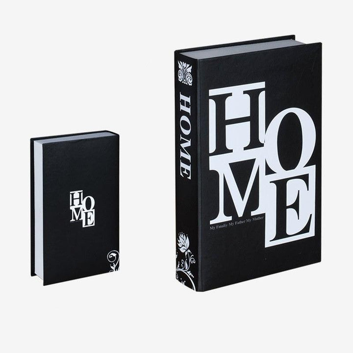 VibeCore Fashion Fake Book Storage Box on Coffee Table, featuring a chic design that looks like a stylish coffee table book, used for storing small items such as jewelry, stationery, or keepsakes, blending seamlessly into the decor of a living room or office.