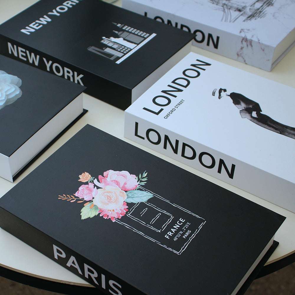 VibeCore Fashion Fake Book Storage Box laid down on desk, blending seamlessly with decor while providing stylish storage for small items like stationery, jewelry, or keepsakes.