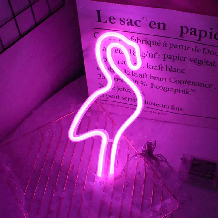 VibeCore Flamingo Neon Light Pink On Table