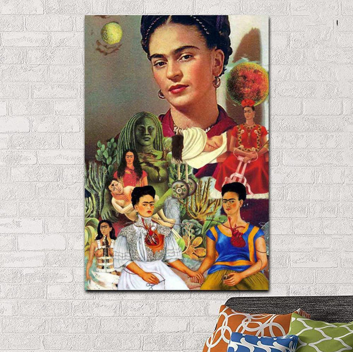 VibeCore Frida Kahlo Canvas Prints Option F: Multiple Fridas