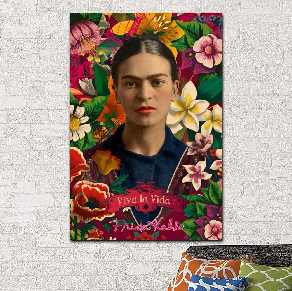 VibeCore Frida Kahlo Canvas Prints Option K: Viva la Vida!