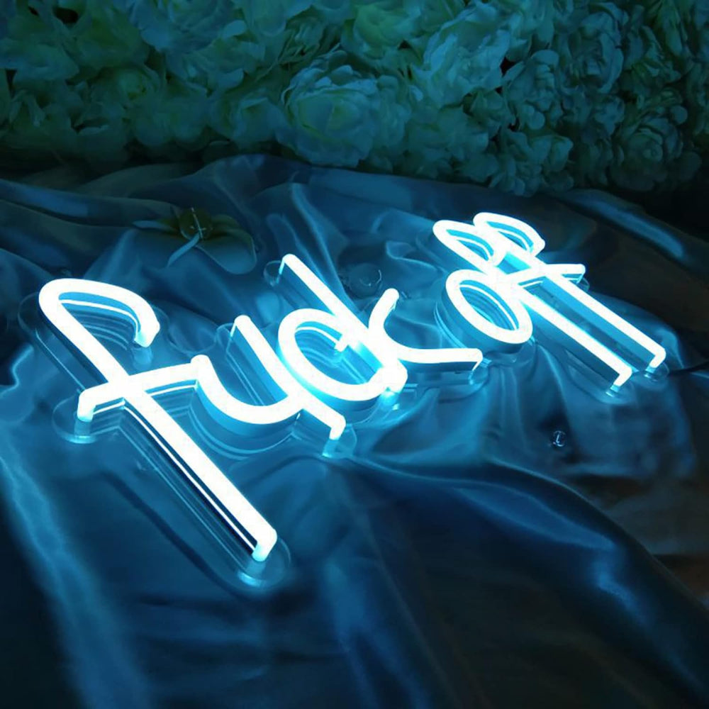 VibeCore Fuck Off Neon Light Side View