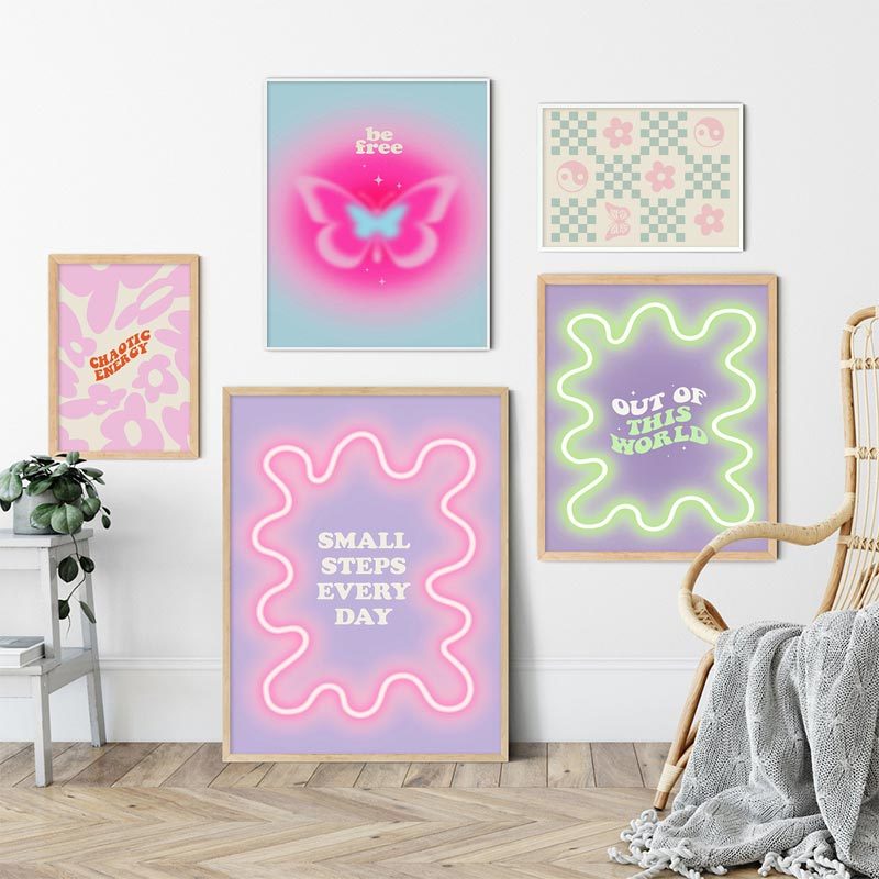 VibeCore Funky Aesthetic Canvas Prints On Wall