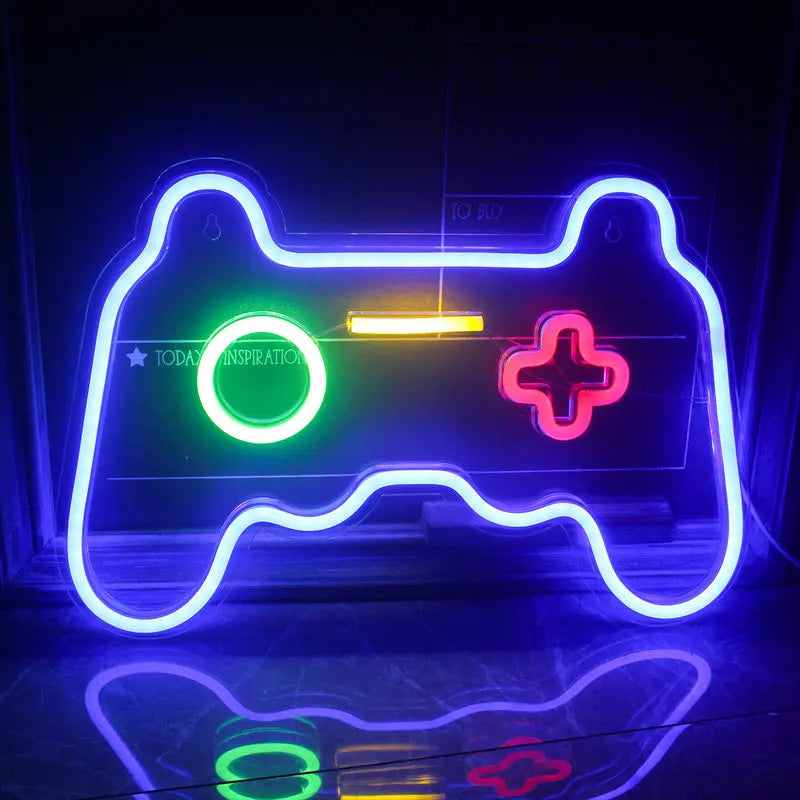 VibeCore Game Controller Neon Light Against To Do Board