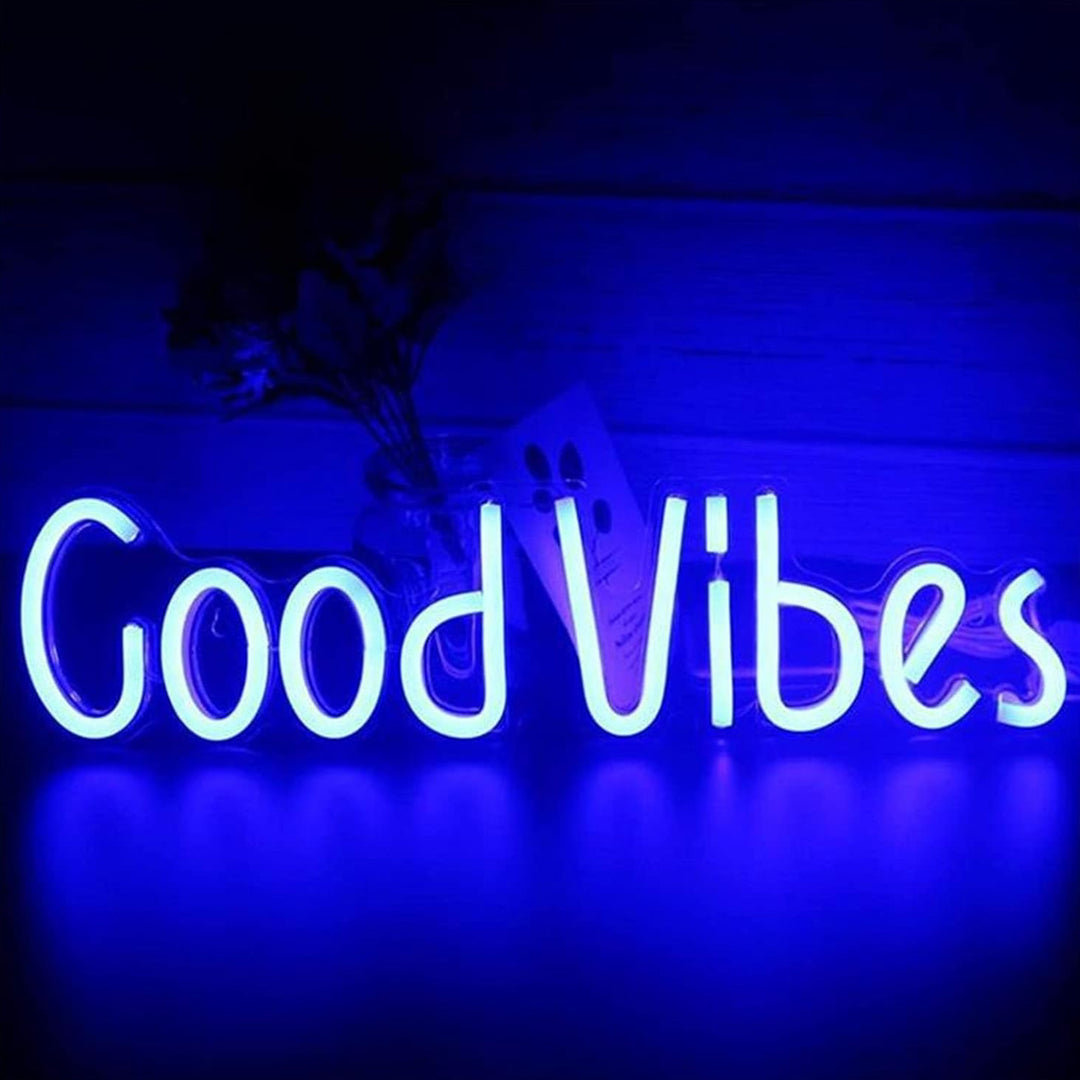 VibeCore Good Vibes Neon Light Blue