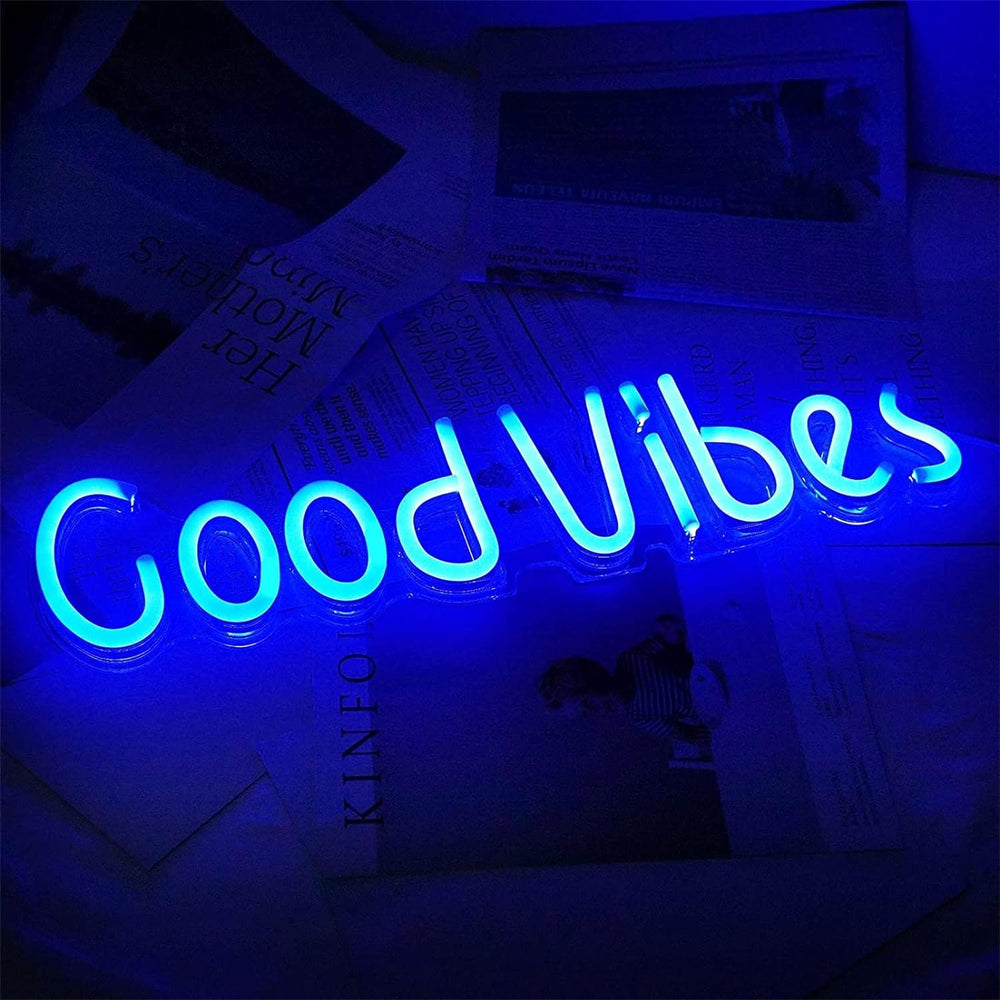 VibeCore Good Vibes Neon Light Blue Lying Down