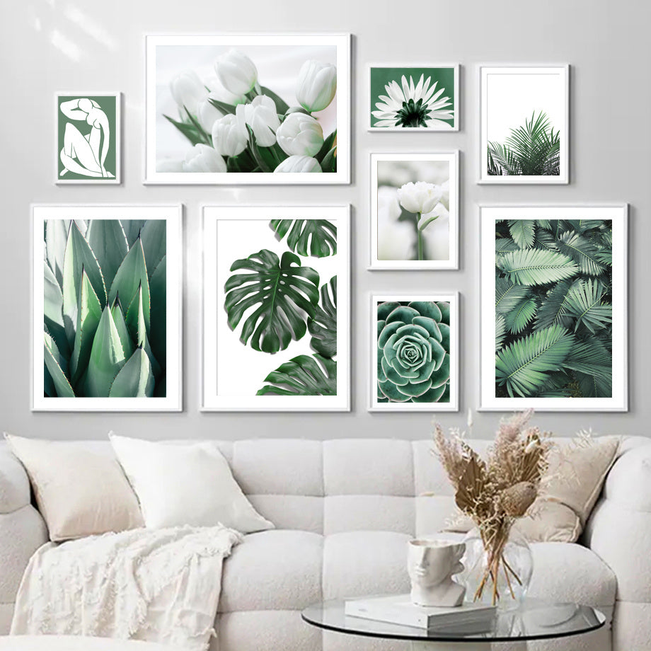VibeCore Greenery Canvas Prints Framed
