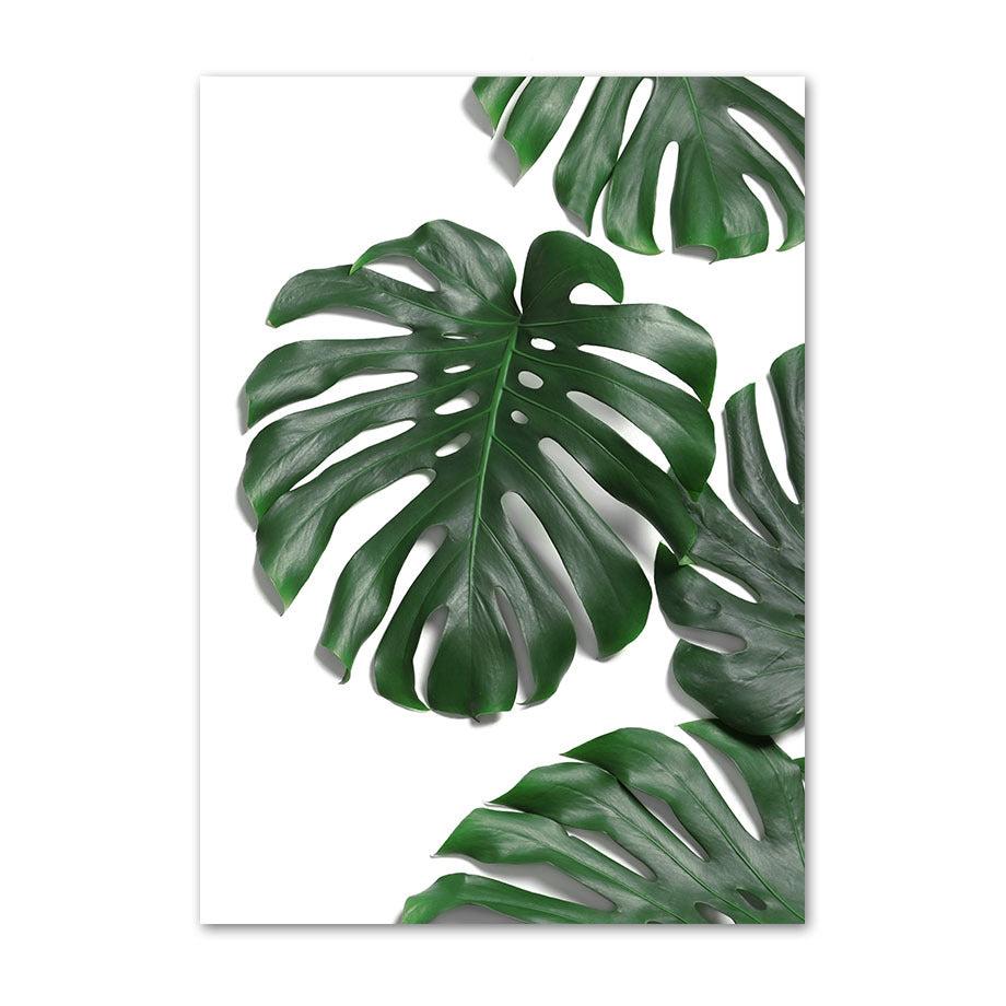 VibeCore Greenery Canvas Prints Option A: Tropical leaves