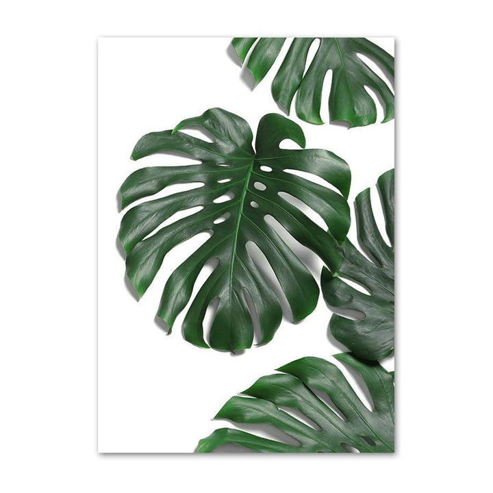 VibeCore Greenery Canvas Prints Option A: Tropical leaves
