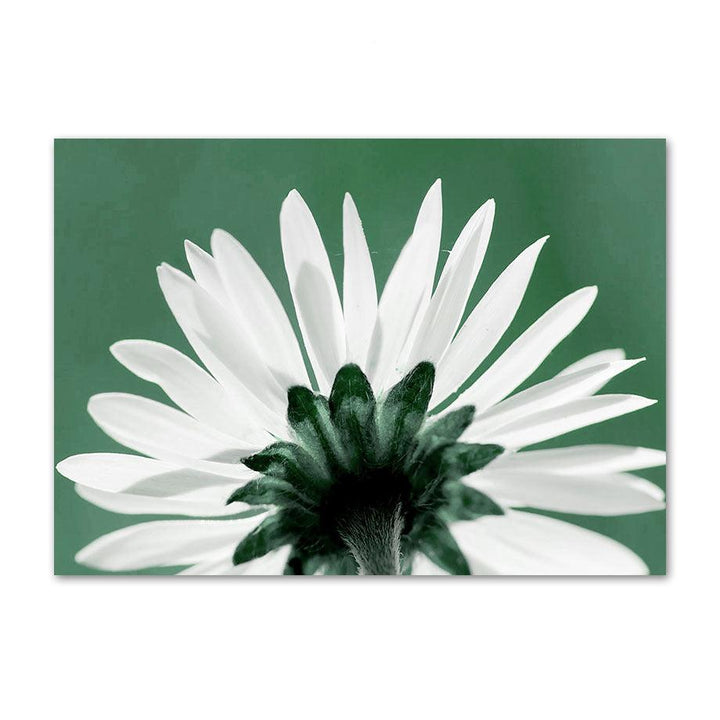 VibeCore Greenery Canvas Prints Option B: Close up of white flower 