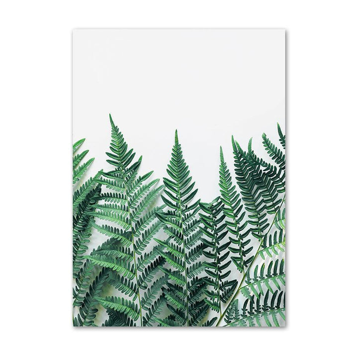 VibeCore Greenery Canvas Prints Option E: Green leaves