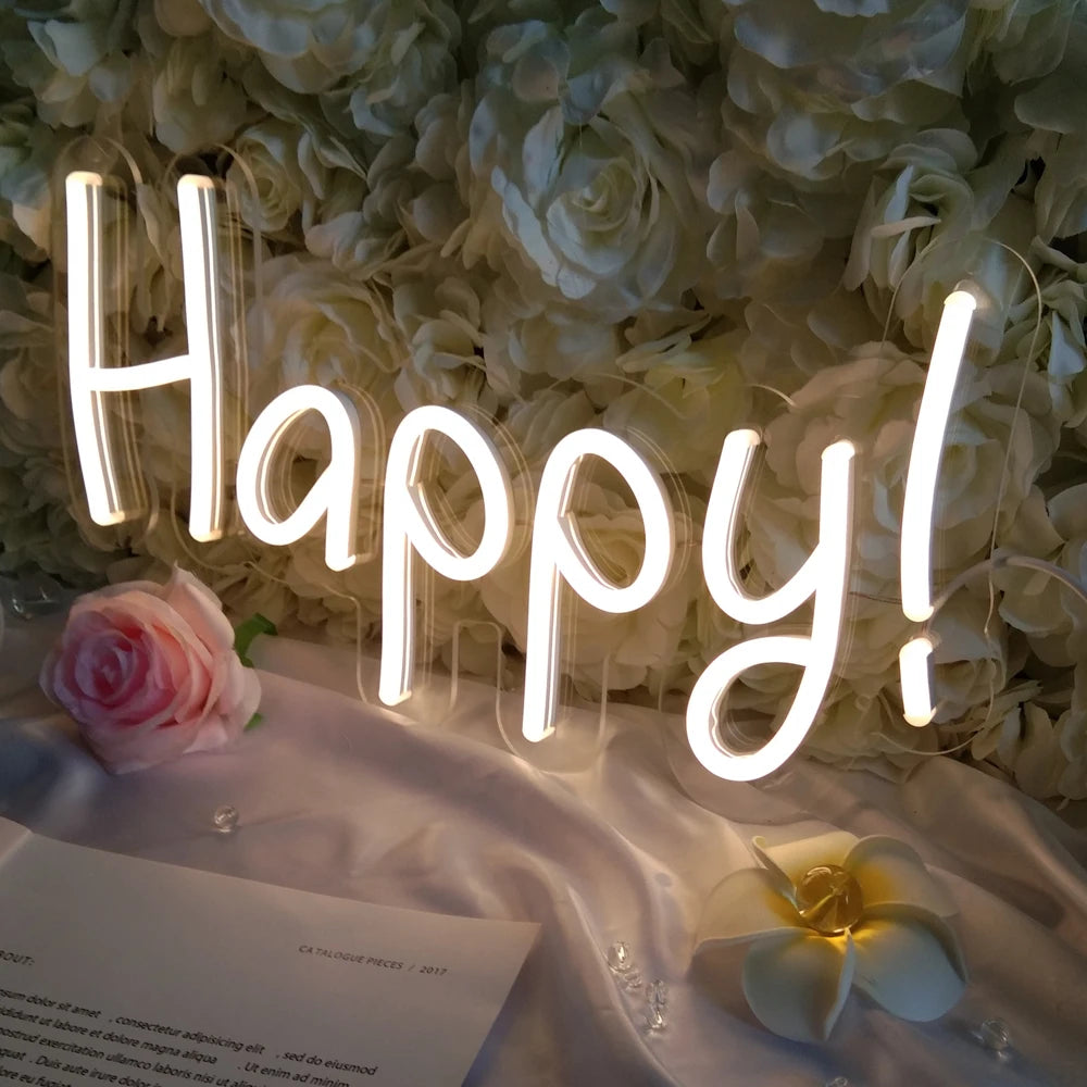 VibeCore Happy! Neon Light Angled View