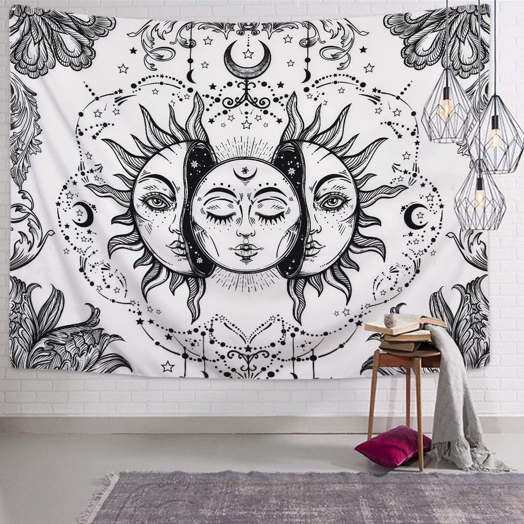 VibeCore Harmony Of The Sun Tapestry On Brick Wall