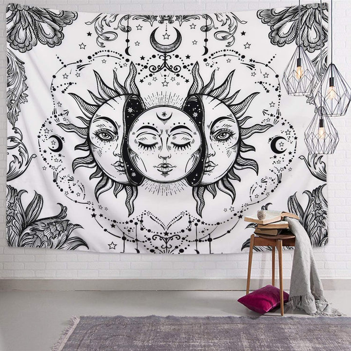 VibeCore Harmony Of The Sun Tapestry On Brick Wall